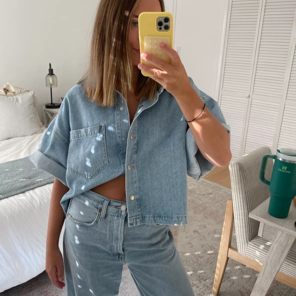 AGOLDE Rona Box Shirt in Effect S